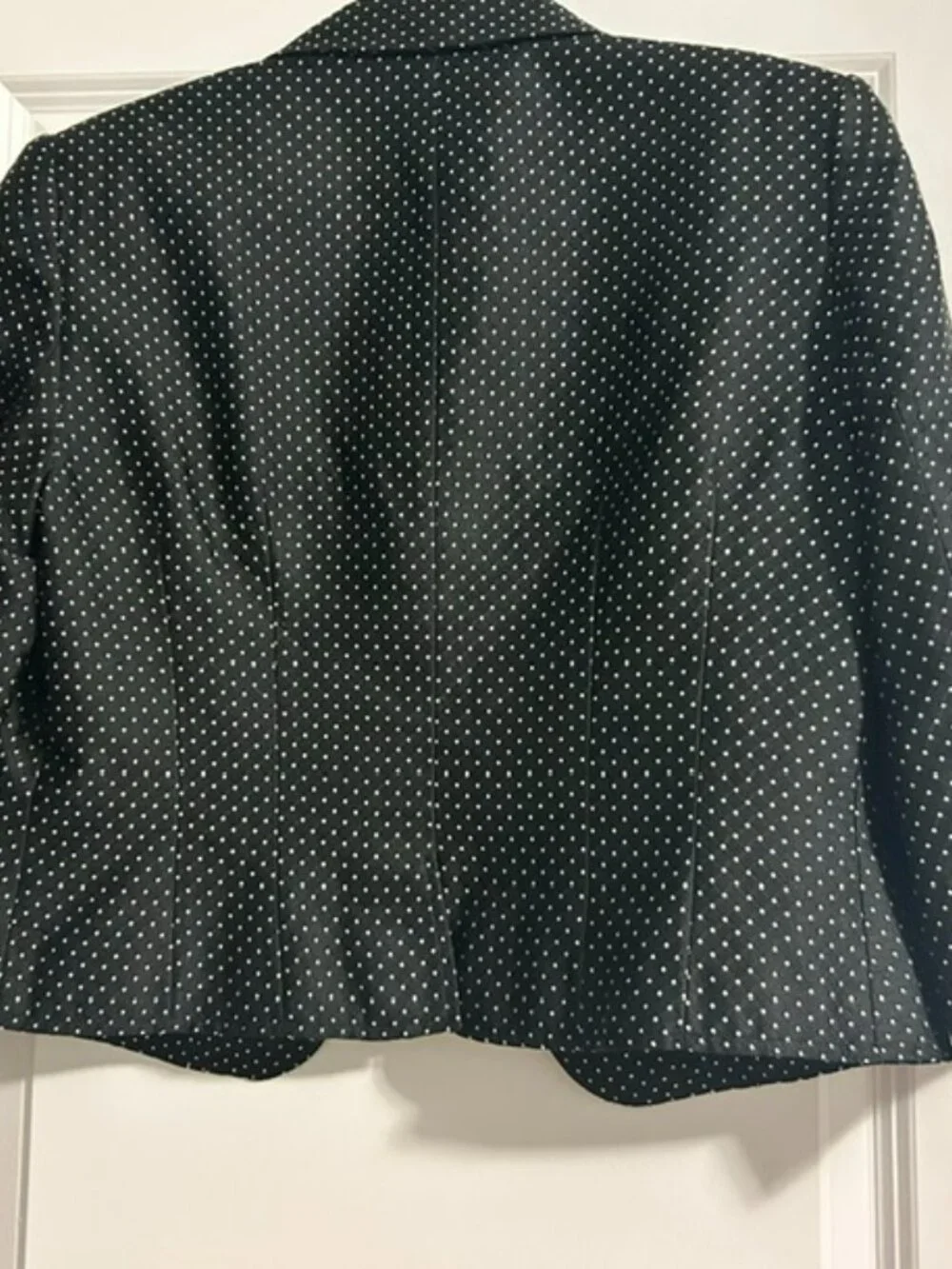 NWT Talbots Women's Black & White Polka Dot Cropped Blazer, Size 10